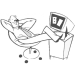 Dibujo para colorear Dibujo De Empleado Haragan Para Colorear