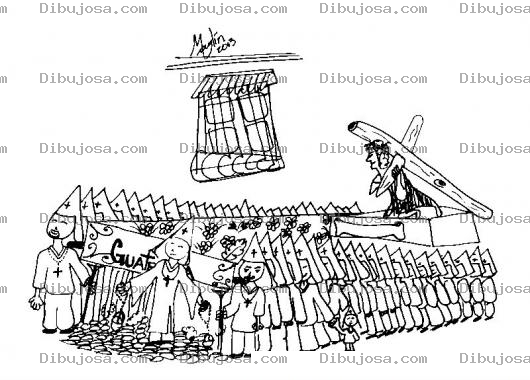 Dibujo para colorear Semana Santa en Guatemala Dibujo De Procesion En Antigua Guatemala Dibujado Por Sayra Maylin Galindo Vives