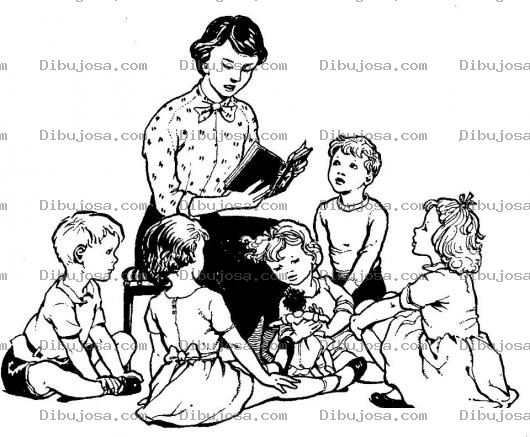 Dibujo para colorear Audio Cuentos Infantiles Gratis En Audiocuentos.8a8.co Dibujo De Maestra Leyendo Cuentos A Unos Ninos Para Pintar Y Colorear