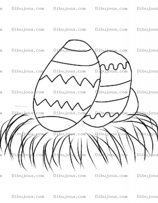 Dibujo para colorear Huevos De Pascua Para Pintar Y Colorear