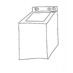 Dibujo para colorear Maquina Electrica Lavadora De Ropa Para Pintar Y Colorear