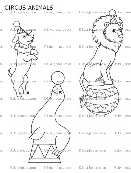 Dibujo para colorear Dibujo De Animales De Circo