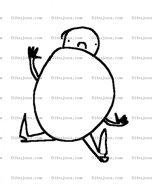Dibujo para colorear Obesidad Infantil Dibujo De Nino Obeso Para Pintar Y Colorear