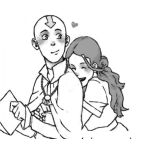 Dibujo para colorear Maestro Del Aire Con Su Novia Para Pintar Y Colorear