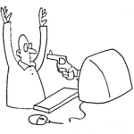 Dibujo para colorear Robo Por Internet Para Pintar Y Colorear Dibujo De Una Estafa Cibernetica
