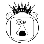 Dibujo para colorear Dibujo De Oso Rey Para Pintar Y Colorear Al Rey Oso