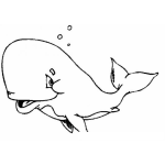 Dibujo para colorear Dibujo De Ballena Timida Para Pintar Y Colorear