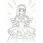 Dibujo para colorear Dibujo De Princesita Brillante Para Pintar Y Colorear