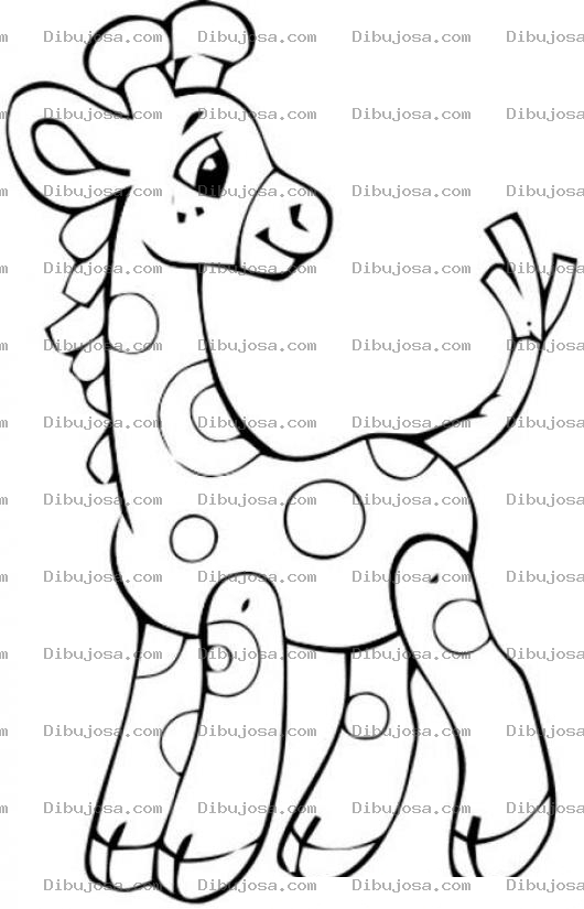 Dibujo para colorear Dibujo De Jirafita Para Colorear