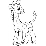 Dibujo para colorear Dibujo De Jirafita Para Colorear