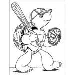 Dibujo para colorear Dibujo De La Tortuga Franklin Para Pintar Y Colorear Tortuga Beisbolista