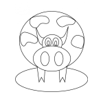 Dibujo para colorear Dibujo De Vaquita Gorda Para Pintar Y Colorear