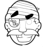 Dibujo para colorear Mascara De Pirata Para Imprimir Recortar Y Pintar
