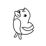 Dibujo para colorear Dibujo De Pajarito Bebe Para Pintar Y Colorear