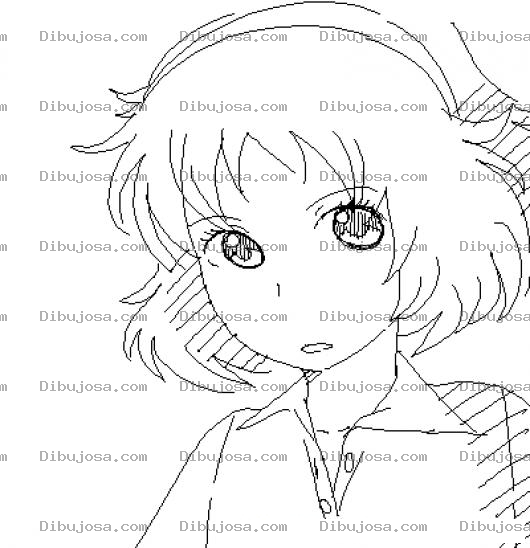 Dibujo para colorear Colorear Chica De Ojos Grandes