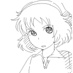 Dibujo para colorear Colorear Chica De Ojos Grandes
