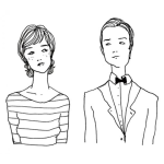 Dibujo para colorear Matrimonio Joven Dibujo De Una Pareja De Esposos Jovenes Para Colorear