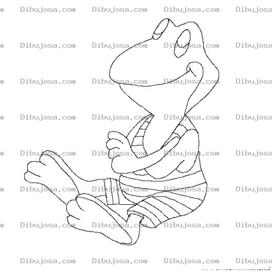Dibujo para colorear Dibujo De Rana En Calzoneta Para Pintar Y Colorear