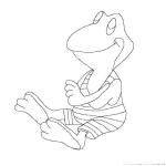 Dibujo para colorear Dibujo De Rana En Calzoneta Para Pintar Y Colorear