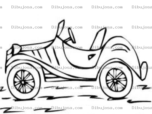 Dibujo para colorear Carro Clasico Descapotable Para Pintar Y Colorear