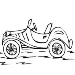 Dibujo para colorear Carro Clasico Descapotable Para Pintar Y Colorear
