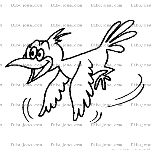 Dibujo para colorear Dibujo De Pajaro Contento Para Pintar Y Colorear Pajarito Feliz