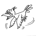 Dibujo para colorear Dibujo De Pajaro Contento Para Pintar Y Colorear Pajarito Feliz