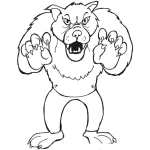 Dibujo para colorear Dibujo De Lobo Intimidador Y Atemorizante Para Pintar Y Colorear
