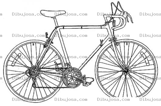 Dibujo para colorear Dibujo De Bicicleta De Ruta Para Pintar Y Colorear Bicicleta De Carreras