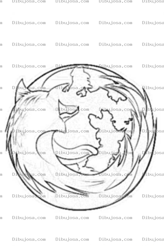 Dibujo para colorear Mozilla Firefox Logo Coloring Page