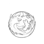 Dibujo para colorear Mozilla Firefox Logo Coloring Page