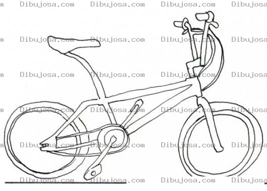 Dibujo para colorear Dibujo De Bicicleta Bmx Para Pintar Y Colorear