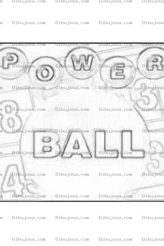 Dibujo para colorear Power Ball Numbers Coloring Pages