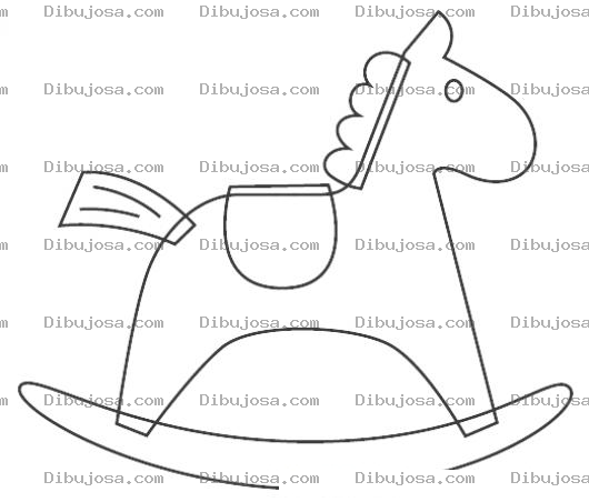 Dibujo para colorear Colorear Caballito De Madera