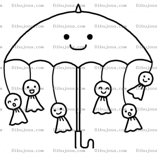 Dibujo para colorear Dibujo De Una Sombrilla Con Adornos Para Pintar Y Colorear