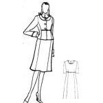 Dibujo para colorear Dibujo De Mujer Modelo Modelando Un Vestido Para Pintar Y Colorear