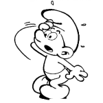 Dibujo para colorear Dibujo De Pitufo Afligido Para Pintar Y Colorear