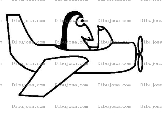 Dibujo para colorear Dibujo De Pinguino En Avioneta Para Pintar Y Colorear