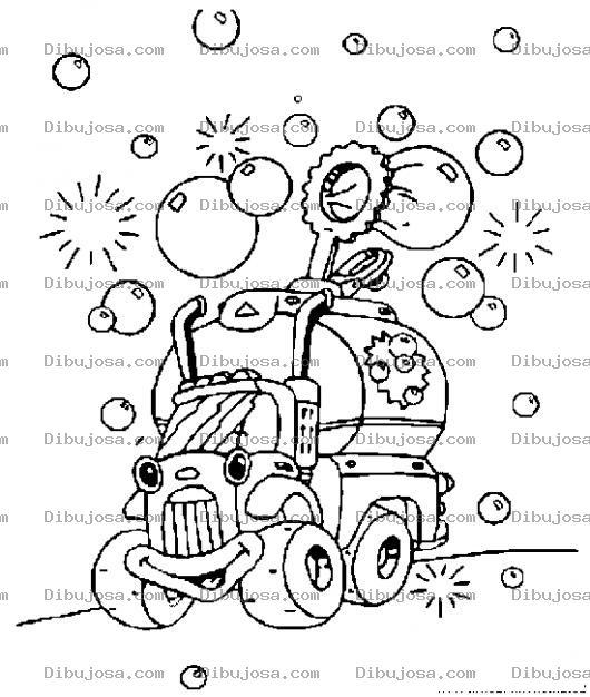 Dibujo para colorear Camion Borracho Dibujo De Camion Tirando Burbujas Para Pintar Y Colorear