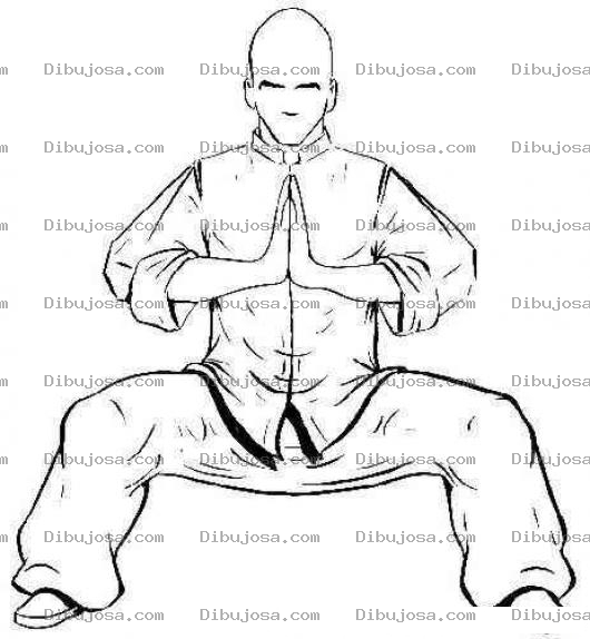 Dibujo para colorear Colorear Profesor De Karate
