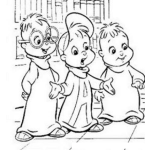 Dibujo para colorear Albin Y Las Ardillas Para Pintar Y Colorear A Alvin Y Sus Ardillitas