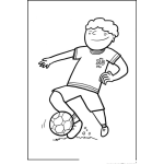 Dibujo para colorear Dibujo De Chico Futbolista Para Pintar Y Colorear