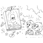 Dibujo para colorear Libro Abc Para Pintar Y Colorear El Libro Del A B C