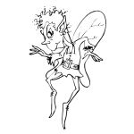 Dibujo para colorear Dibujo De Hado Madrino Para Pintar Y Colorear