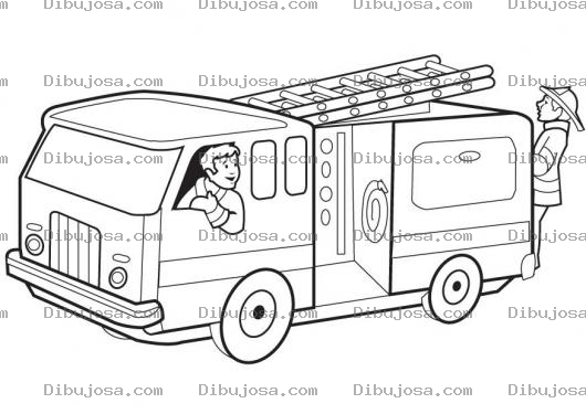 Dibujo para colorear Colorear Camion De Bomberos