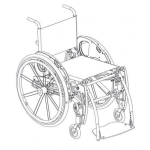Dibujo para colorear Dibujo De Una Silla De Ruedas Para Pintar Y Colorear