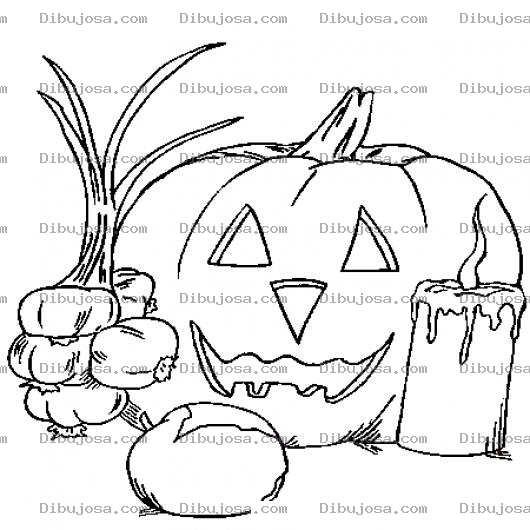 Dibujo para colorear Dibujo De Una Calabaza Para Pintar Y Colorear