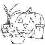 Dibujo para colorear Dibujo De Una Calabaza Para Pintar Y Colorear
