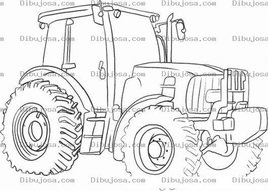 Dibujo para colorear Dibujo D Eun Tractor Agricola John Deere Para Colorear