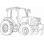 Dibujo para colorear Dibujo D Eun Tractor Agricola John Deere Para Colorear